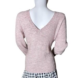 Abercrombie & Fitch Pink Balletcore Knit V Back Sweater S